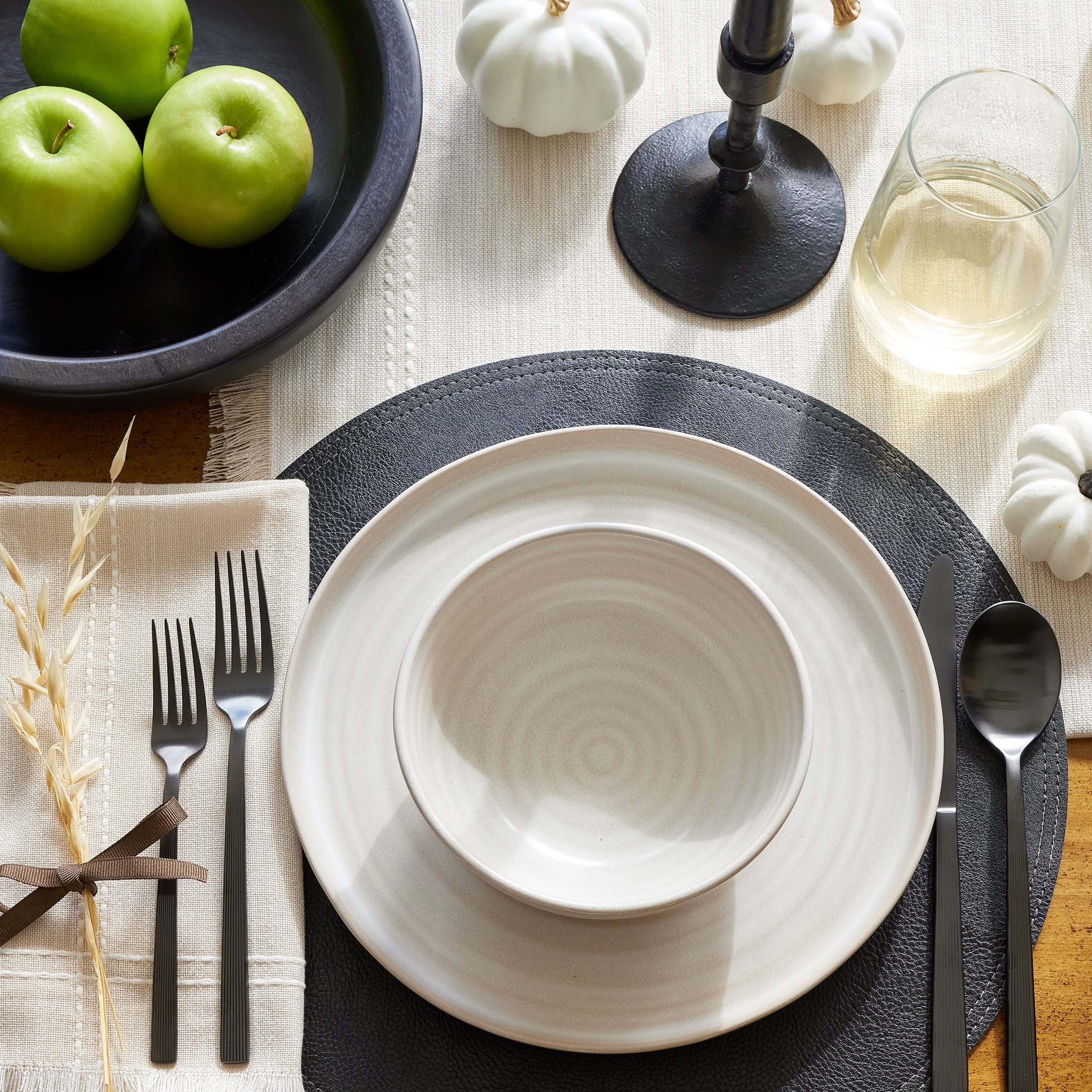 (3 pack) Better Homes & Gardens 20-Piece Black Stainless Steel Flatware Set (Service for 4)