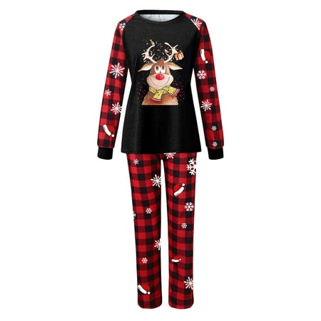 

LEEy-world Christmas Gifts For Mom Matching Family Pajamas Christmas Tree Sleepwear Cotton Unisex PJs Pants Set 2 Piece Long Sleeve Clothes
