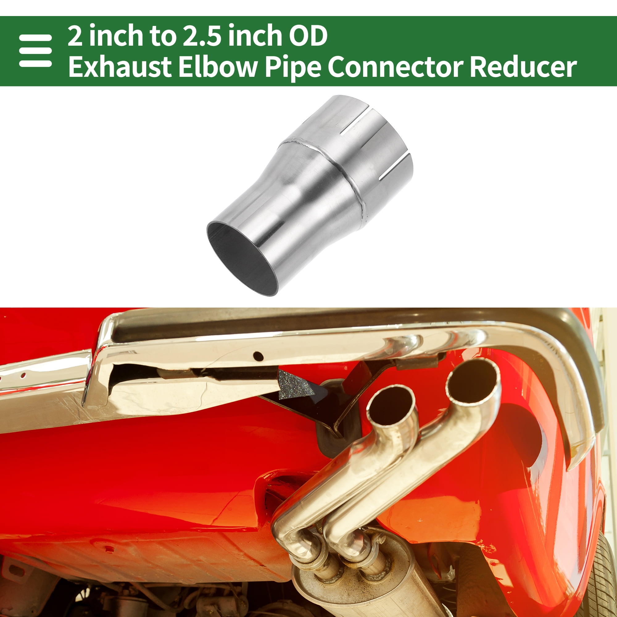 Unique Bargains Quality Mandrel Exhaust Bend Elbow Concentric Reducer 2"OD to 2.5"OD