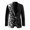 Geometric Cube Design, variant on Uourmeti Halloween Men's Blazer Featuring Witch Cat Pumpkin, Single Button Lightweight Polyester Suit for Work and Prom Events