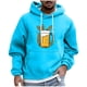 thumbnail image 2 of Sudadera con capucha para hombre, estilo casual, con cuello redondo, estampado, manga larga, blusa de poliéster, 2 of 5