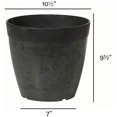 thumbnail image 2 of Root & Vessel Dolce Round Planter, Black, 10", 2 of 4