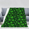 thumbnail image 2 of Luxury Plush St. Patrick''s Shamrock Blanket Clovers Green Gnome Leaf Saints Throw Blanket for Couch,Lightweight Soft and Warm Throws Blankets for Sofa Bed Living Room in Spring 40"x30", 2 of 6