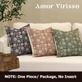 thumbnail image 4 of sasyxdc Floral Pillow Covers 20x20 Throw Pillow Covers Vintage Block Print Pillow Cover Neutral Couch Pillows for Living Room Farmhouse Decorative Accent Sofa Pillows  Dusty Green, 4 of 8