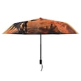 thumbnail image 2 of Cowboy Riding Horse Compact Sun Umbrella Windproof Travel Umbrellas for Rain Strong Portable UV Protection, 2 of 8