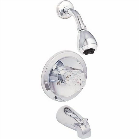 ZORO SELECT 10048 Tub and Shower Sets,6" L,Chrome Finish