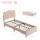thumbnail image 2 of Yeshouse cama de plataforma terciopelo Princess, cabecera LED inteligente, cajón de almacenamiento, soporte de listones de madera, sin muelle de caja, 2 of 8