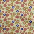 thumbnail image 1 of oneOone Rayon Beige Fabric Abstract Retro Floral Sewing Craft Projects Fabric Prints By Yard 56 Inch Wide, 1 of 4