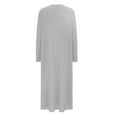 thumbnail image 6 of Dresses for Women Plus Size Long Sleeve Knit Sweater Dress Solid Color Round Neck Dress, 6 of 8