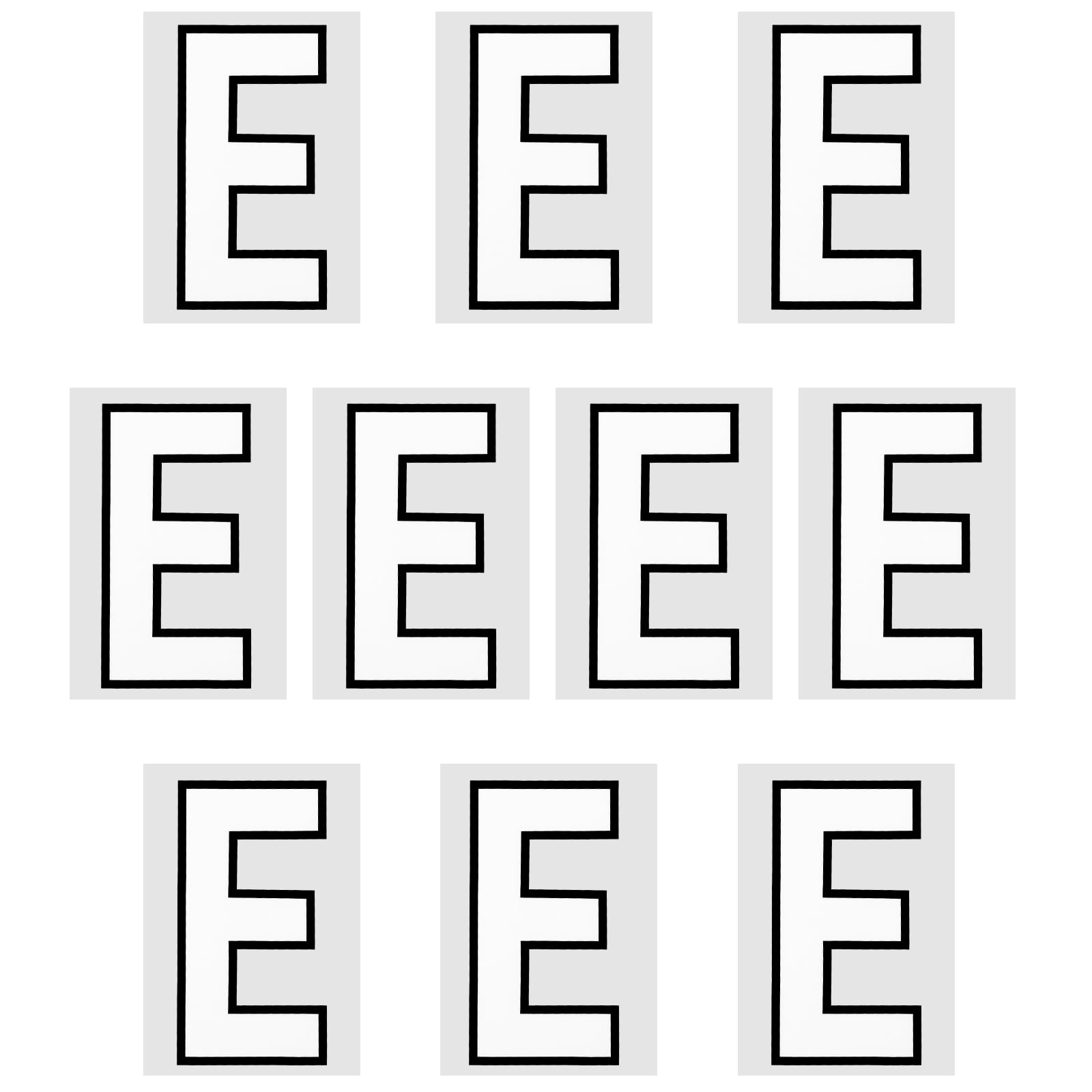 Uxcell Letter E Patches Iron on Heat Transfer Letters 2 Inch White