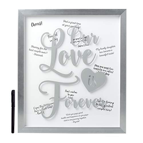 Kate & Milo 'Our Love is Forever' Keepsake Signature Frame, Wedding Wishes, The Must Have Wedding Gift, Guest Book Alternatives