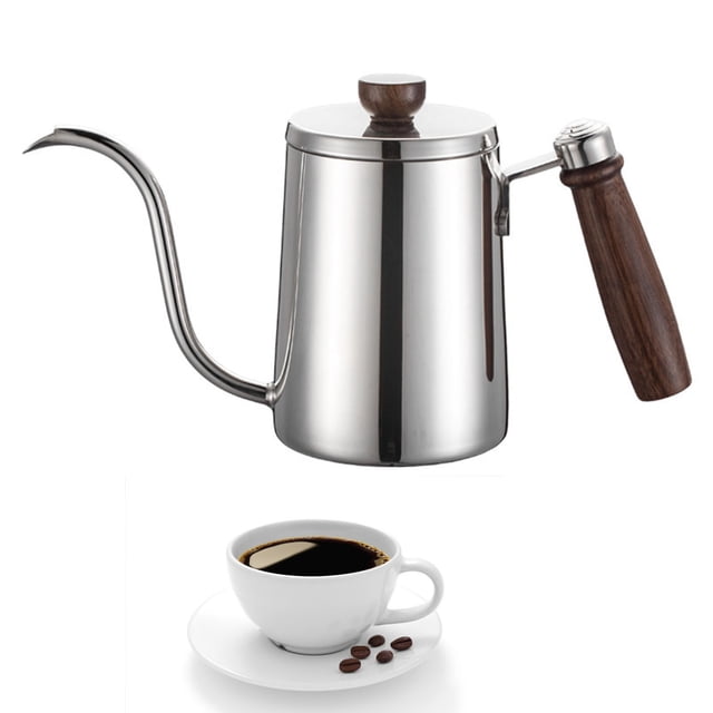 Pour Over Coffee Kettle, Stainless Steel Coffee Pot, Tea Kettles, Gooseneck Spout for a Precision Pour with Wooden Handle, Coffee Maker Tea Pot Spout Coffee Tea Pot