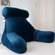 thumbnail image 2 of Cojín respaldo con cabecera y descansabrazos extra grande-aterciopelado-Espuma triturada de Poliuretano y Memory Foam triturada, 2 of 2