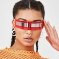 thumbnail image 3 of Typpkmm Y2k Women Sunglasses Laser Eyeglasses Technological Sense Mirrored Lens Eyewear Glasses Integrated Men Sun Glasses, 3 of 7