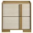 thumbnail image 2 of Hyle Nightstand-2 Drawers-24 Inch Modern Natural Brown and White, 2 of 7