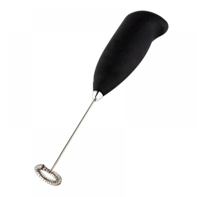 Black Mini Household Electric Milk Frother Creative Stainless Steel Egg  Beater Fancy Coffee Foamer Milk Stirrer Whisk