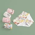 thumbnail image 4 of GYRATEDREAM Girls Cotton Underwear Breathable Toddler Panties Kids 6 Pack Stretch Hipster Briefs, 4 of 7