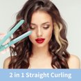 thumbnail image 4 of Kritne 4Colors 2 in 1 Mini Hair Straightener Ceramic Tourmaline Plate Beauty Flat Iron Heating Curler, Hair Straightener, Mini Flat Iron, 4 of 12