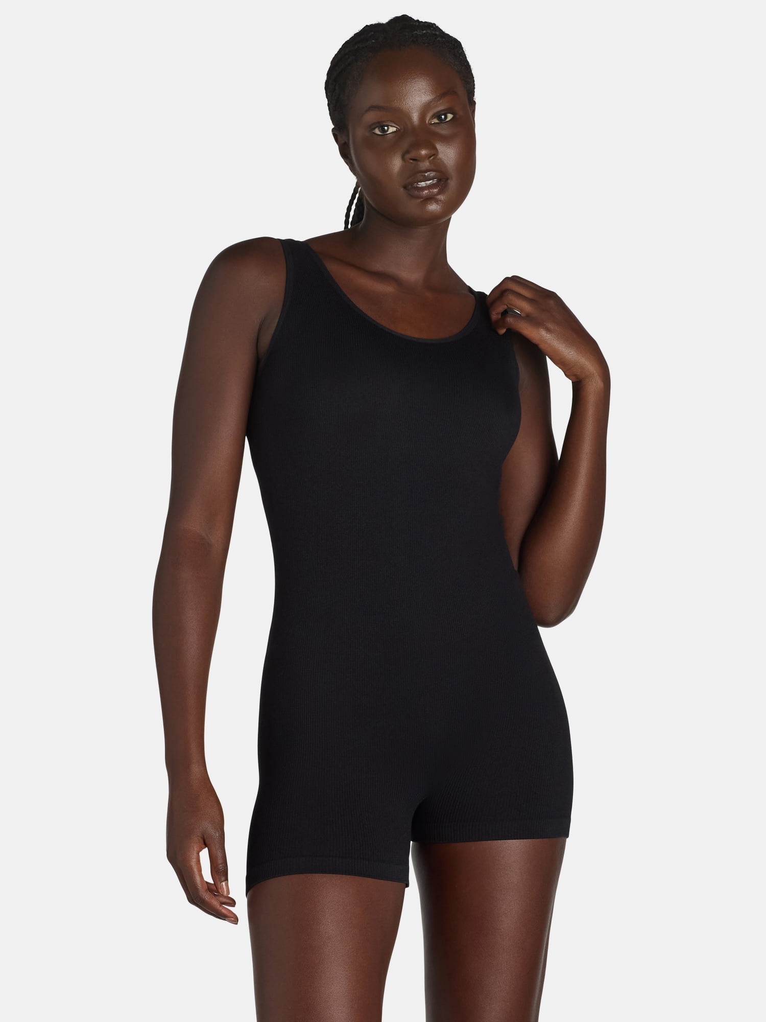 No Boundaries Women's Scoop Neck Tank Top Bodysuit, Women's Sizes