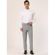 thumbnail image 3 of Lars Amadeus Vestido de hombre Chino Slim Fit Stretch Flat Front Color sólido Pantalones de negocios Gris claro XL, 3 of 6