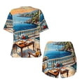 thumbnail image 5 of Lsque Coastal Style Garden Villa Women's Short-Sleeved Pajama Set - 2 Piece Soft and Lightweight Sleepwear Set-3X-Large, 5 of 9