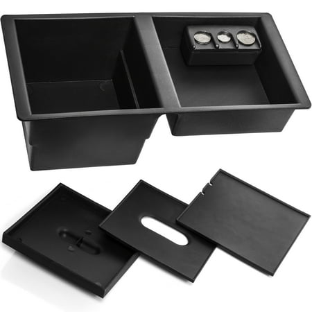 Suburban Bench Console - Center Console Insert Organizer Tray 22817343 for 14-17 Chevy Silverado, Tahoe, Suburban - GMC Sierra, Yukon - GM OEM Factory Replacement Part - Front Floor Compartment ONLY Models with Bucket Seats