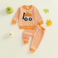 thumbnail image 2 of LNMQLPDBS Baby Boy Going Home Outfit Newborn Pajama Romper Boys Outfits Size 7 Christmas Smocked Baby Girl Outfit Baby Clothes Girl Baby Girls, Orange 0-6 Months, 2 of 7