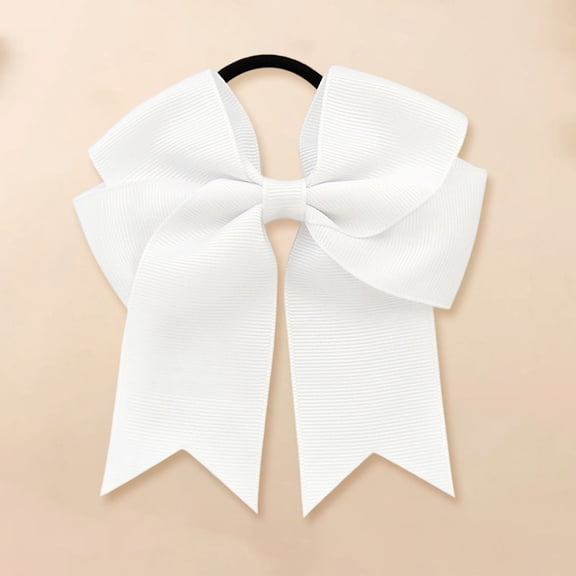 Ribbon Satin Fishtail Bow Hair Ties And Headbands For Girls Elegant Hair Accessories For Everyday Wear, White