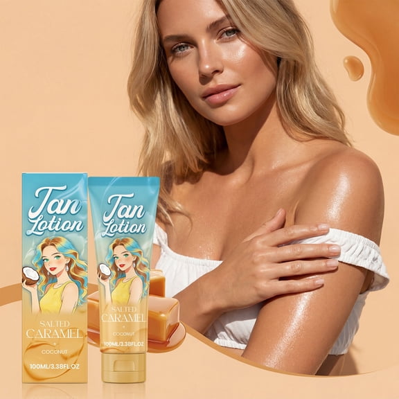 Rewenti Coconuts Caramel Tanning Lotion for Dark Tan Soothing Hydrating Tanning Cream Beach Indoor Tanning Bed Use 100ml