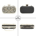 thumbnail image 3 of Womens Sparkly Rhinestone Crystal Clutch Bag Glitter Sequin Bridal Purse Evening Handbag for Wedding Party Prom, 3 of 8