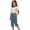 Q333 Blue, variant on Glisme Teen Girls Trousers Solid Color With Pockets And Drawstring Autumn Soft Girls Straight Leg Pants Size 9-10 Years