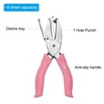 thumbnail image 4 of Uxcell 1/8" Perforadora de un solo agujero, perforadora manual con agarre suave, perforadora de papel de metal, rosa, 4 of 6
