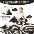 thumbnail image 3 of Black and Gold Marble Pattern Teens Toddler Nap Mat with Pillow, Sleeping Mat Bag for Preschool Daycare 50"x20", 3 of 4