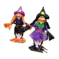 thumbnail image 4 of 2 piezas de espantapájaros de Halloween, decoración de figuras de espantapájaros, adorno de pie para otoño mago, 4 of 9