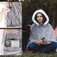 thumbnail image 6 of Imountek Wearable Heated Blanket with 8 Heating Zones, 3 Temperature Levels, Machine Washable Flannel, Portable USB Electric Heating Throw for Indoor Outdoor Use, Beige, 6 of 11