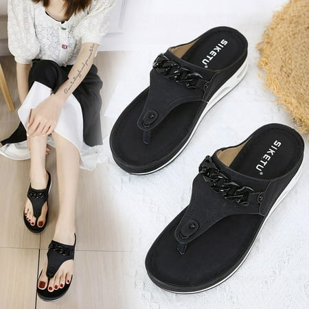 

HOMBOM Female Women s Ladies Fashion Casual Sandals Shoes Outdoor Flip Flops Beach Wedges Slippers