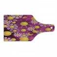 thumbnail image 1 of Abstract Cutting Board, Flowers Cartoon Summer Garden Happy Cheering Flourish Vibrant Display, Tempered Glass Cutting and Serving Board, Wine Bottle Shape, Hot Pink Lilac Orange, by Ambesonne, 1 of 1