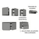 thumbnail image 4 of Cocina Integral Completa Modular Madesa Nice 260cm Gris, 4 of 10