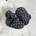 thumbnail image 4 of Newborn Baby Boy Girl Soft Fleece Booties Stay On Infant Slippers Socks Shoe Non Skid Gripper Toddler First Walkers Winter Ankle Crib Shoes Blue 0-6 Months, 4 of 4