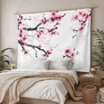 thumbnail image 3 of Cherry Blossoms Tapestry for Bedroom Wall Hanging Tapestry, Pink Pastoral Modern Gradient Spring Ceiling Backdrop Tapestries Poster Blanket Wall Decor for Teens Room Living Room Dorm 55" x 73", 3 of 8