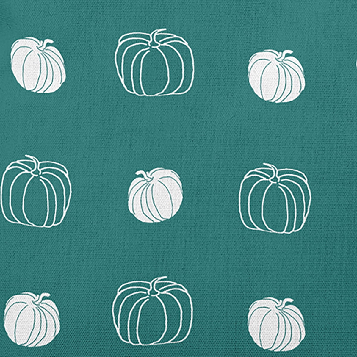 16" x 16" Simply Daisy Pumpkin Pattern Polyester Accent Pillow, Teal Qty 1