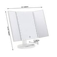 thumbnail image 2 of Impressions Vanity Touch Trifold XL Dimmable LED Makeup Mirror with 180 Degree Tilt (Classic White), 2 of 9