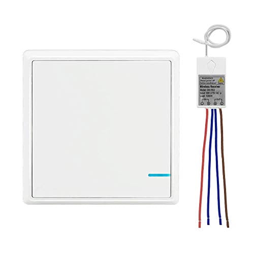 Thinkbee Wireless Light Switch And Receiver Kit Ip66 Waterproof Outdoor 1969ft Indoor 130ft Remote Control Wall For Lights Com Thinkbee Wireless Light Switch And, Outdoor Remote Light Switch Uk