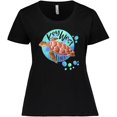 thumbnail image 3 of Inktastic Key West, Florida Swimming Sea Turtle with Bubbles Women's Plus Size T-Shirt, 3 of 5