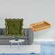 thumbnail image 2 of Reloj de pared cuadrado silencioso con cesta de frutas tejida, decoración, regalo, adorno colgante preciso para baño, cocina, estudio, plato de pan, a, 2 of 8