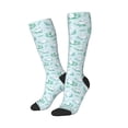 thumbnail image 2 of Fotbe Rabbit And Dragonfly print Women's Men's Novelty Crew Socks Cotton Socks Knee High Socks for Walking,Running,Nurses,Pregnancy, 2 of 9