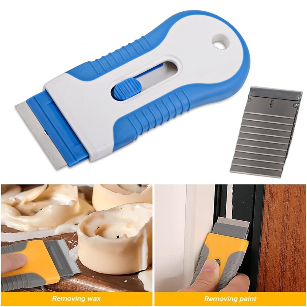 Plastic Scraper, Scraper Tool with 20PCS Plastic Blades, Cleaning Scraper  Remover for Stickers, Decals, Adhesive, Labels, Paint, Glass, Car, Window