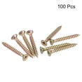 thumbnail image 3 of Unique Bargains M5 x 40mm Phillips Flat Head Carbon Steel Color Zinc Plated Wood Screws 100 Pack, 3 of 5