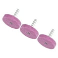 thumbnail image 1 of Uxcell 3-Pack Puntas de Molienda Abrasivas Montadas, Broca de Pulido y Lijado de 1/4 IN(6mm) de Eje, Punta de 1.57IN(40mm) de Diámetro [Rosa], 1 of 1