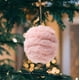 thumbnail image 1 of Adorno navideño de bola de terciopelo peludo de 6 cm | Decoración navideña de poliéster suave en morado, rosa y beige | Decoración ligera para colgar en el árbol | Adorno de corona | Regalo navideño, 1 of 6